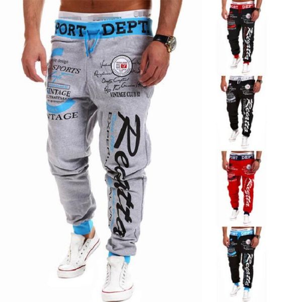 

autumn winter running pants men loose joggers dance basketball sweatpants gym training jogging pants mens sport trousers letter, Black;blue