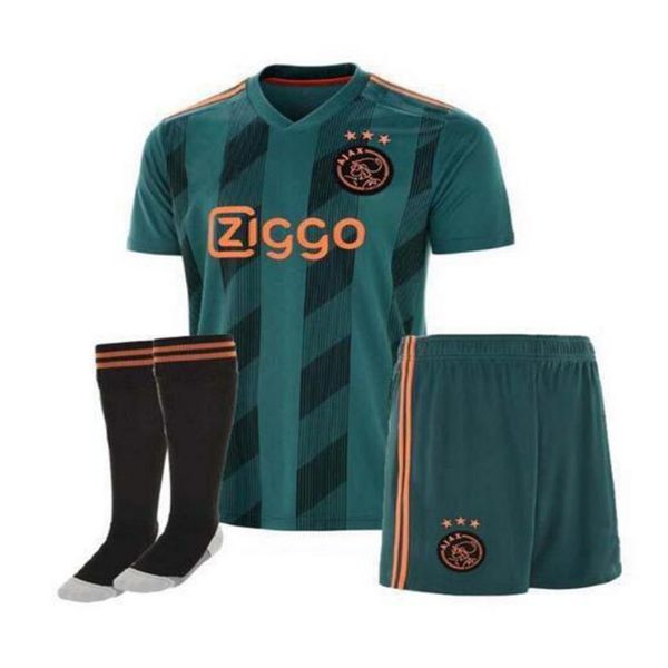 

kids kit 2020 2020 2021 ajaxes soccer jersey home away shirt neres tadic huntelaar de ligt ven de beek youth shirt, White;black