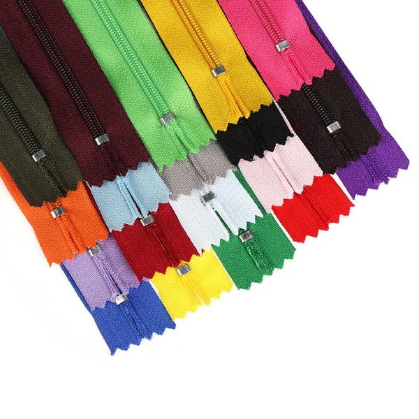 

10pcs colorful handcraft close-end nylon zippers garment sewing supplies tailor tools clothing trousers costume decor accessory ciciq, Black