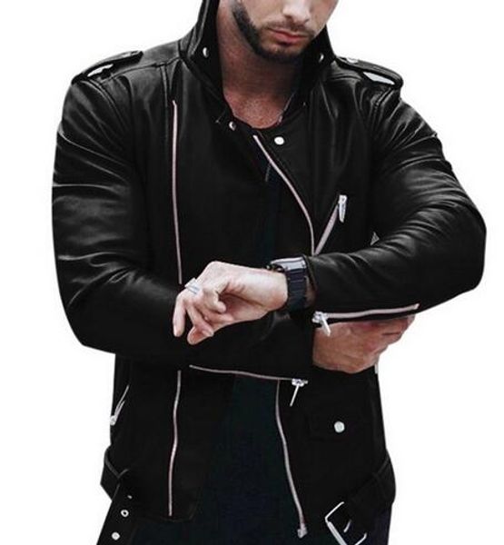 

мужская мотоцикл пу кожаная куртка мотоцикл весна зима slim fit куртки ковбойские куртки мужской бизнес повседневные пальто, Black;brown