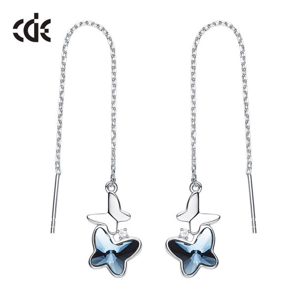 

wedding party silver s925 beaded pearl gift woman lady diamond jewelry earring for bride acting initiation graduation cde-45, Golden