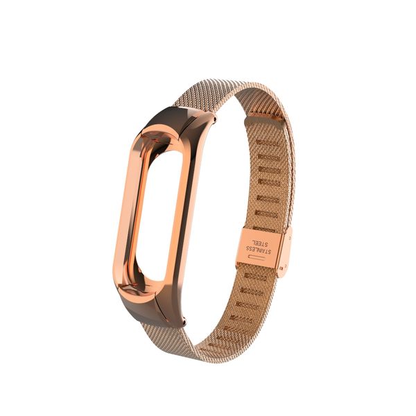 

for mi band 4 3 wrist band steel milanese folding buckle wrist strap bracelet for mi 3 4 watchband horloges bandje, Black;brown