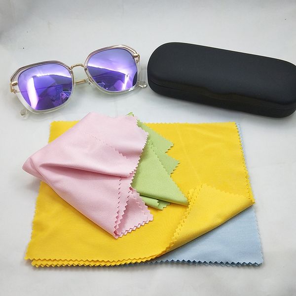 

needle three or four color cleaning sun glasses cloth mobile phone screen cleaning sunglasses cloth, Blue
