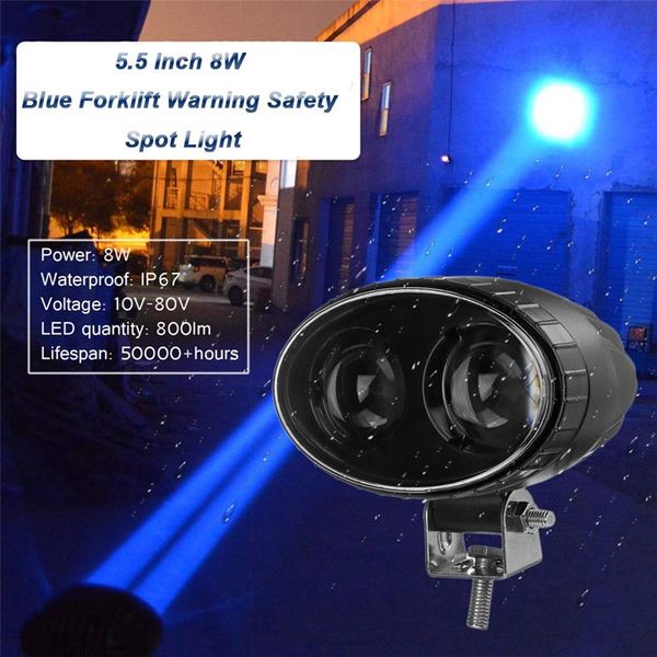 

forklift safety led light 5.5 inch 8w led warning lamp warehouse pedestrian spotlight driving work lights for fork truck securit