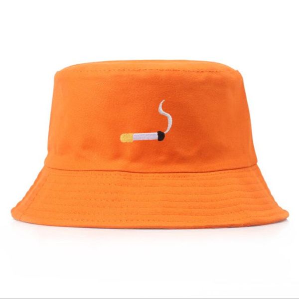 

no chill cigarette embroidery bucket hat for men women hip hop fisherman hat panama bob summer lovers flat