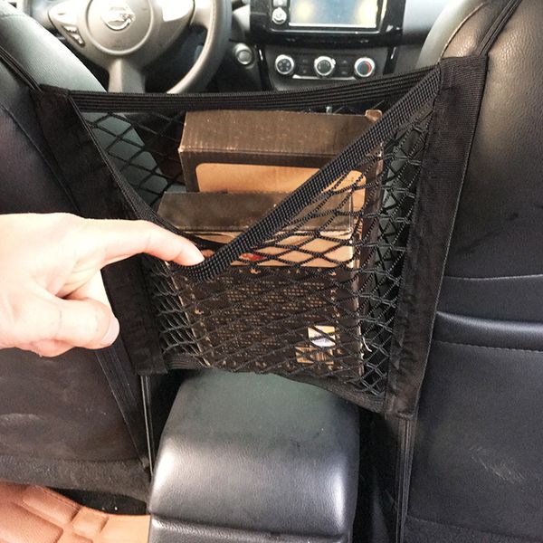 

car trunk nets 1pc car interior seat back elastic mesh luggage net styling storage bag pocket cage organizer 30*25cm