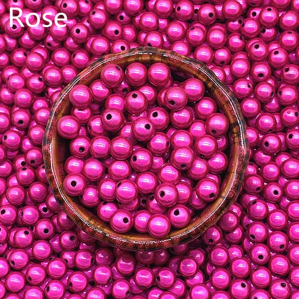 

new 6mm 8mm 3d shining dream acrylic round spacer beads for jewelry making diy #09