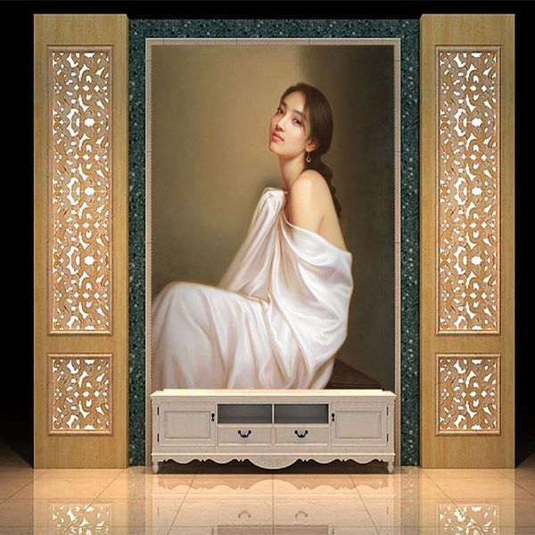 

classic large mural l ktv painting beautiful characters wallpaper body art oil painting beautiful girl wall papers