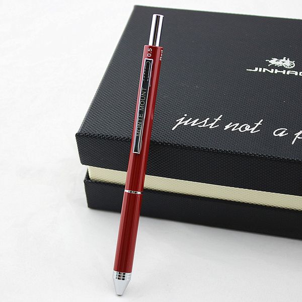 

all metal multi functional four colour ball pencil composite pencil business creativity of office students'atom pen, Blue;orange