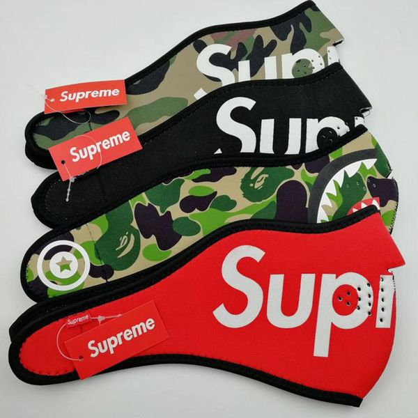 

14fw box logo face ma k clone 3m du t proof face ma k porting cycling cap protect luxury face ma k mouth cover fa hion camo black white