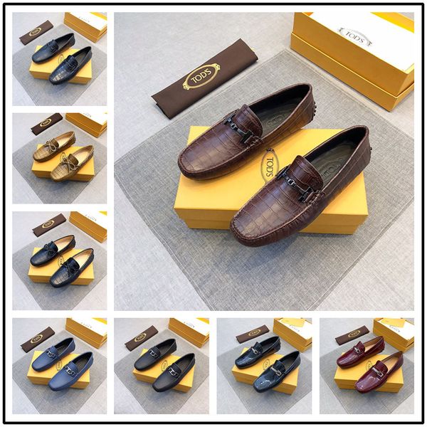 

men flat shoes 2018 new square toe men loafers soft leather comfortable men shoe driving shoes man size 38~45, Black