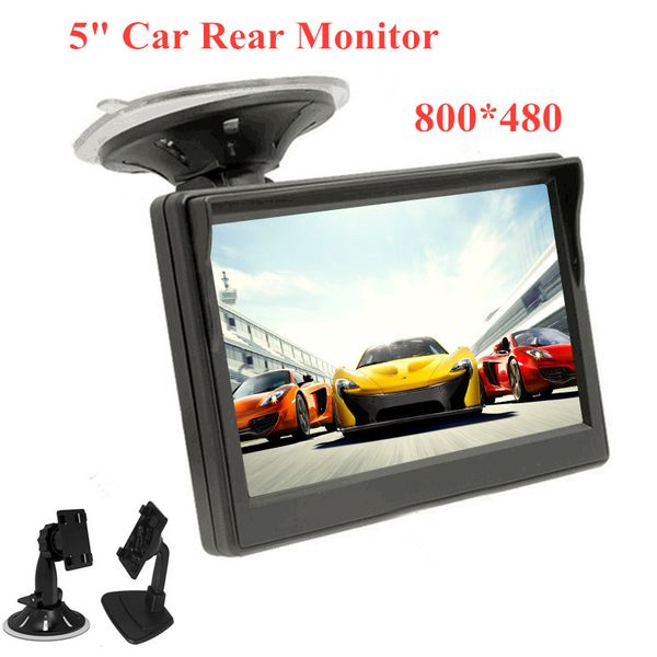 

5 inch car monitor 800*480 tft lcd hd screen for car rear reverse rearview backup monitor system12-24v