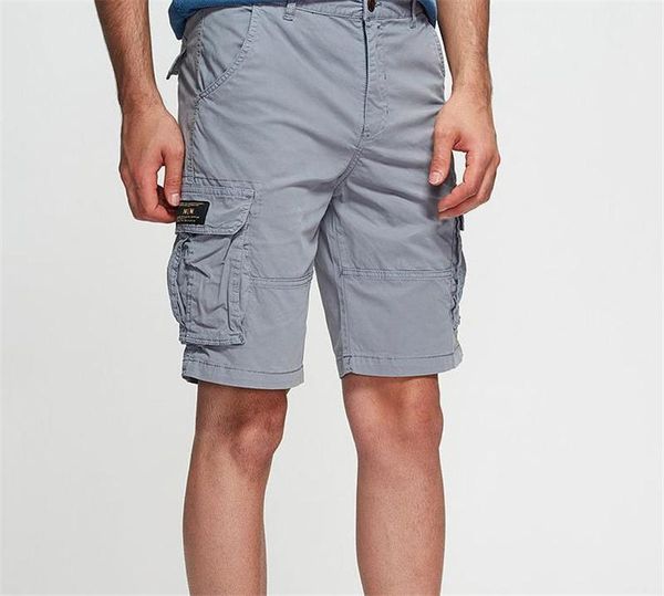 

mens fashion designer cargo shorts embroidery zipper fly loose with pockets homme clothing summer casual male clothing, White;black