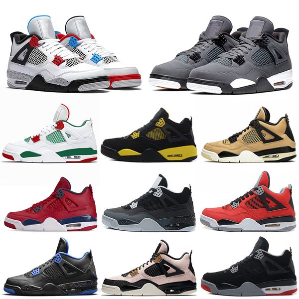 

ale 4s basketball shoes bred black cat laser black gum silt red what the 4 cool grey wings mens trainers sports sneakers 7-13, White;red