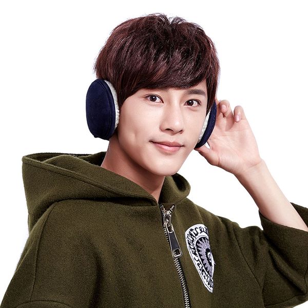 

1pcs ear warmer classic velvet earmuffs winter accessory outdoor earmuffs neck protection, Blue;gray