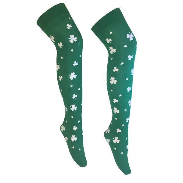 

kancoold long stockings women long stockings fashion irish st. patrick festive stripe long tube stockings dec26, Black;white