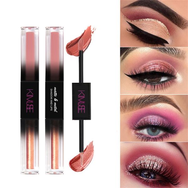 

double-head liquid eyeshadow is not blooming monochromatic lip glaze eyshadow matte and metal multi-purpose liquid y729