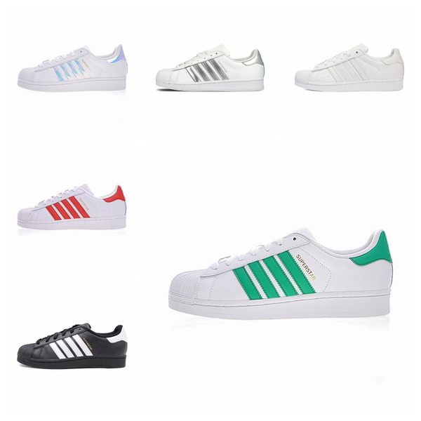 

asus1a superstar original white hologram iridescent junior gold superstars sneakers originals super star women men sport casual shoes 36-45