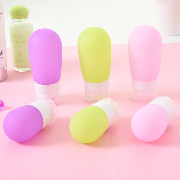 

f6210 silica gel split charging bottle portable with one travel part canning lovely round small split charging bottle