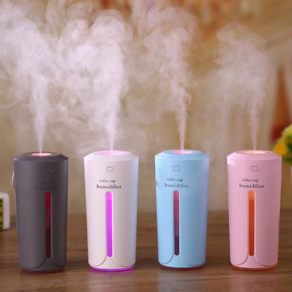 

230ml car humidfier usb air purifier freshener with led lamp aromatherapy diffuser mist maker for auto mini color cup humidifier
