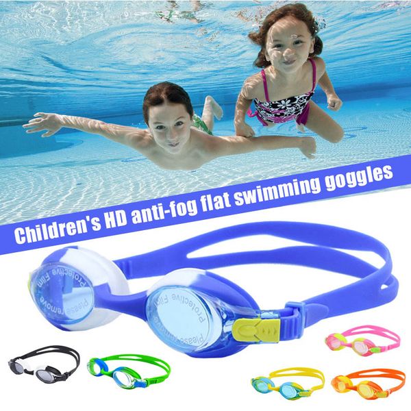 

kids swimming goggles children silicone frame glasses adjustable strap hd waterproof anti-fog for pool beach sea shop 6 colors