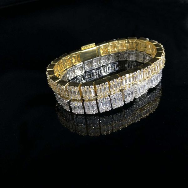 

new baguette tennis bracelet and chain, Silver