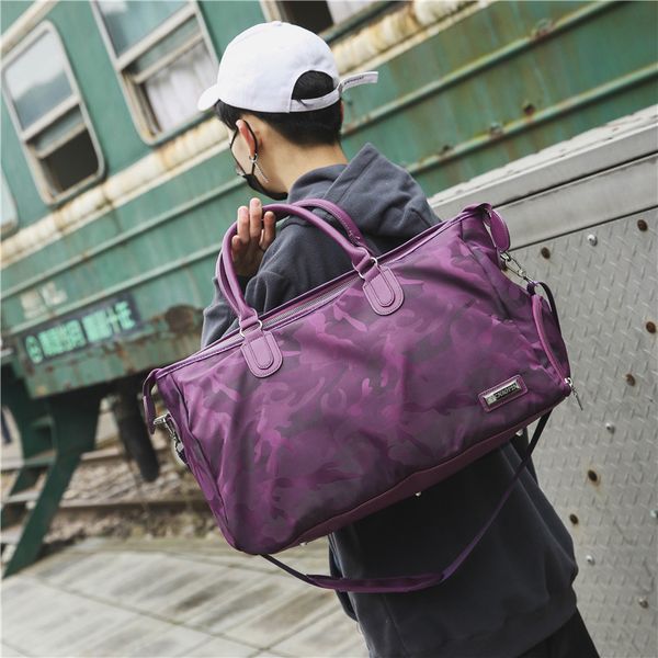 

men travel sport bags light luggage business cylinder handbag women outdoor duffel weekend crossbody shoulder bag pack