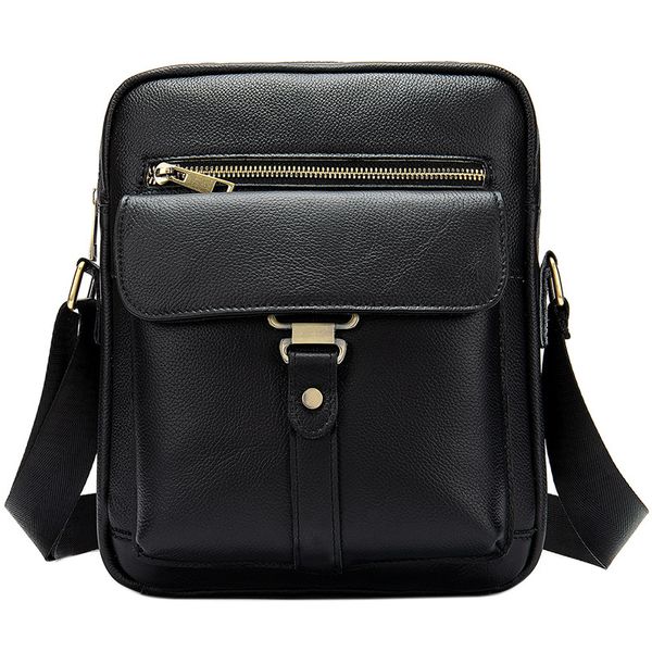 

the first layer of leather men's bag fashion single shoulder vertical briefcase casual retro messenger bag