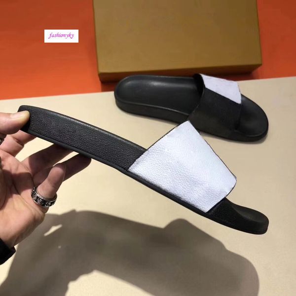 

mule slippers flat designer shoes luxury slippers flexible rubber outsole slide slippers for men and women size40, Black