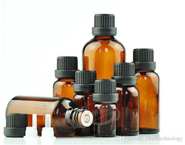 

Dhl 10ml e ential oil bottle anti theft black head tran parent gla empty bottle amber green blue tran parent