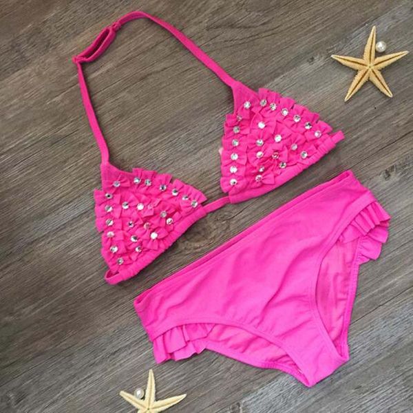 

5-12 years children swimwear bow bikini girls swimwear baby kids biquini infantil swimsuit girl beach wear summer bathing suit