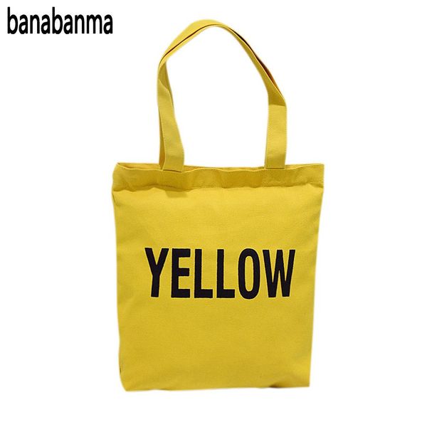 

banabanma women girl canvas letters printing fashionable stylish single-shoulder bag travel casual hand bag zk30