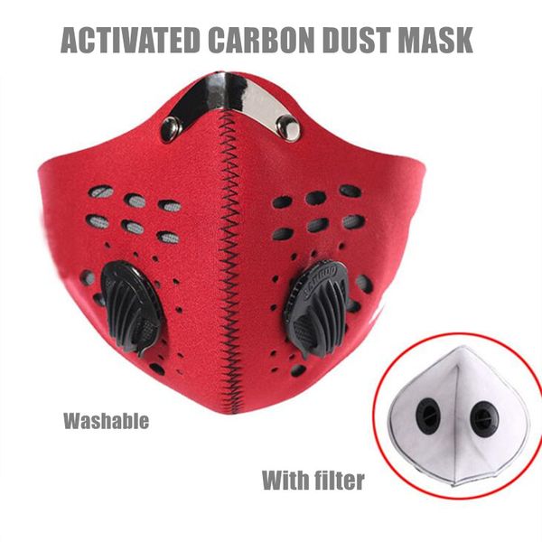 

Моющаяся маска анти-туман PM2. 5 активированный уголь Маска пылезащитный ветрозащитный тепло велосипедная Маска горный велосипед езда Máscara Free Ship
