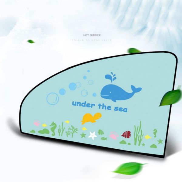 

whale cartoon pattern car window sunshades protect baby from sun glare uv rays rear window shades car curtain
