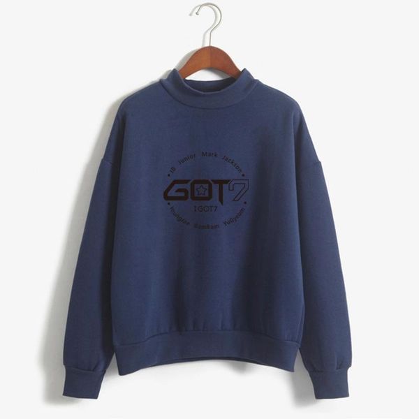 

brand new fashion autumn winter fleece women hoody harajuku got7 cute kpop hoodies sweatshirts moletom pullover funny, Black