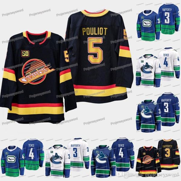 

Vancouver Canucks 50th Anniversary 2 Luke Schenn 3 Brogan Rafferty 4 Josh Teves 5 Derrick Pouliot Mens Womens Youth Custom Hockey Jerseys