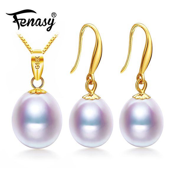 

fenasy 18k золотые серьги жемчужные украшения 18k золота кулон ювелирные изделия перлы ожерелья подвеска для любителей отправить s925 silver, Black