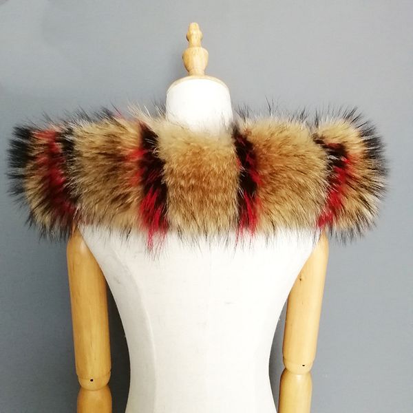 

jkp winter color 100% genuine raccoon fur fashion woman natural fur collar cotton warm collar scarf new discount ml-01