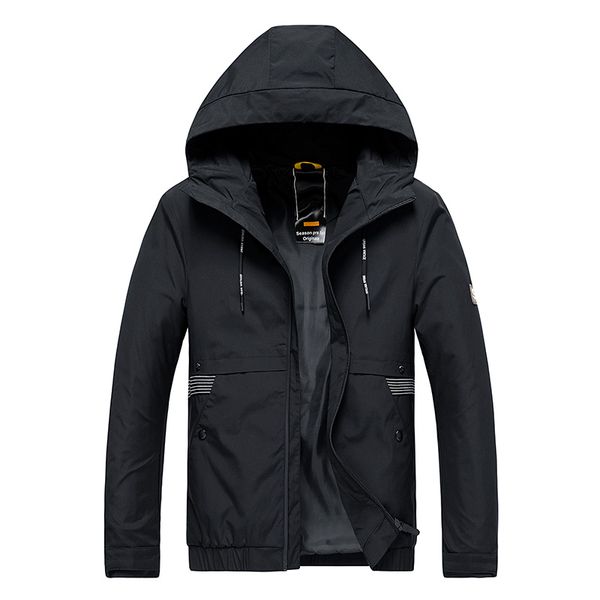 

fashion spring autumn men casual hoodie jacket men waterproof clothes windbreaker coat male outwear jaqueta masculina m-4xl, Black;brown