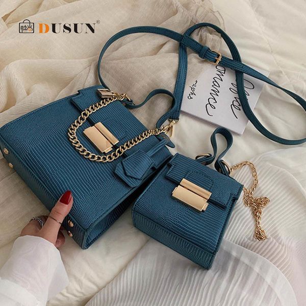 

мода ящерица шаблон дамы квадратная сумок женской металлические цепи плечо crossbody мешок женщины пу кожа плечо сумка