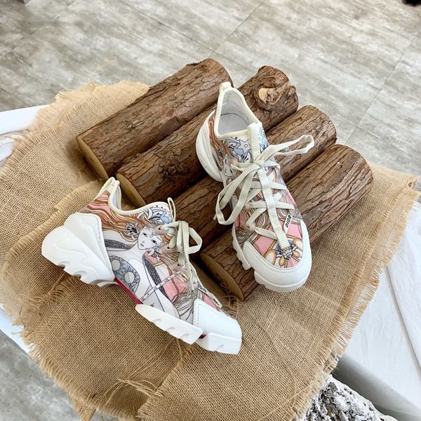 

platform 2020 latest fashion luxury casual sports shoes wild basketball shoes climbing dream04##, Black