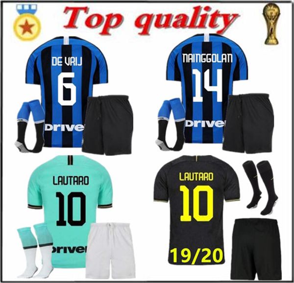 

19 20 f.c.inter soccer jersey kit lukaku lautaro inter football training suit alexis sensi brozovic, Black;yellow