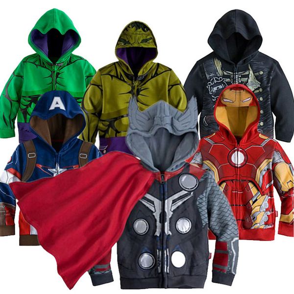 

the cartoon super heros cost for kids girls sweatshirt boys novelty comic spring summer cotton pullover t-short children clothes, Black