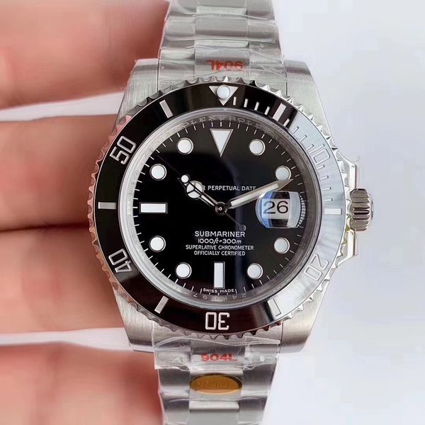 

n factory v8 luxury watch 116610ln eta 3135 сапфировое стекло механические автоматические часы керамический безель циферблат световой дайвин, Slivery;brown