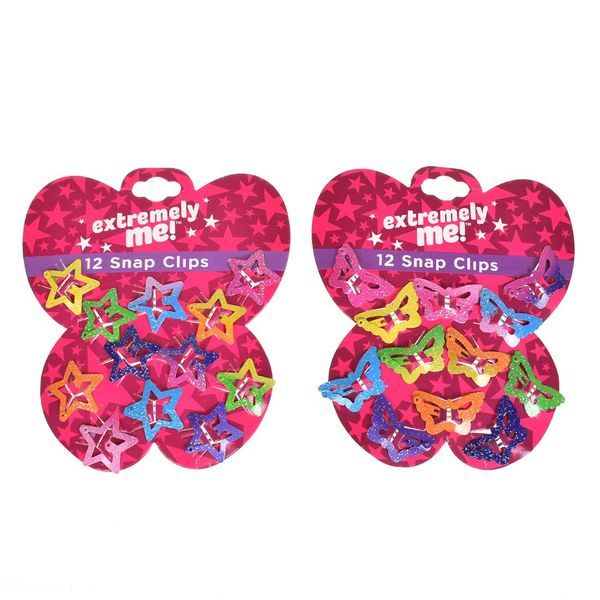 

12pcs star hair clips snaps for girls kids accessories super cute, Slivery;white