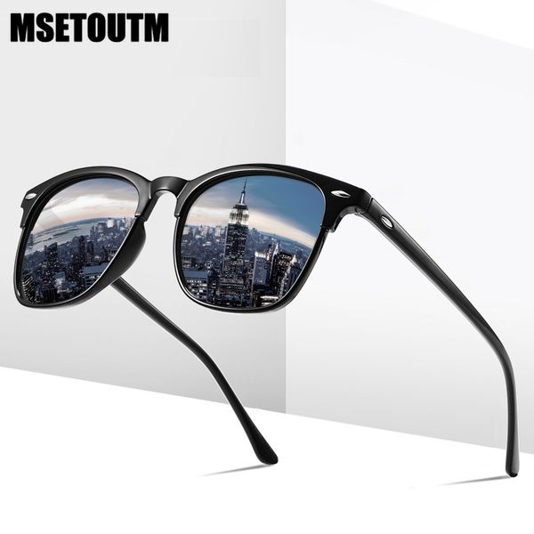

2020 new sunglases msetoutm brand designer polarized uv400 men/women driver etro dazzle quality sun glass square, White;black