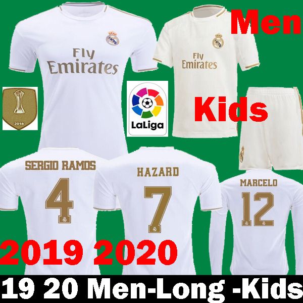 

2020 real madrid hazard occer jer ey 2019 jovic militao cami eta de fÃºtbol 19 20 rm kid ergio ramo benzema a en io long football hirt