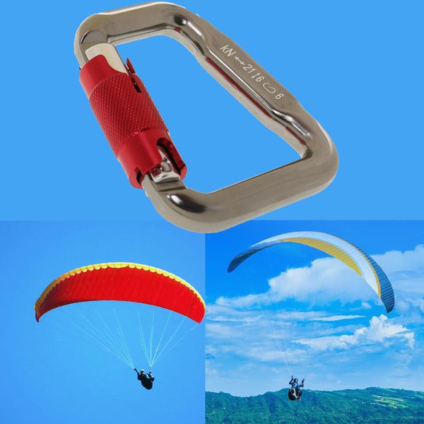 

alloy paragliding paraglider carabiner paragliding rectangular reserve parachute links carabiners twist auto locking hook