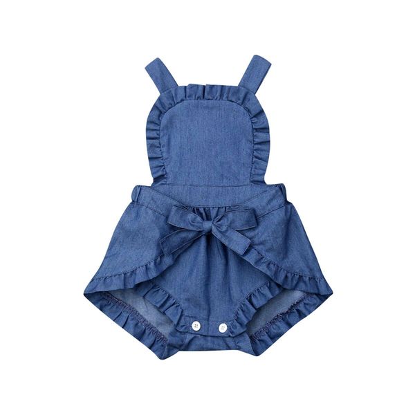 

0-24M Newborn Kid Baby Girls Clothes Ruffle Overalls Backless Romper Elegant Jumpsuit Cute Cotton Sunsuit Outfits
