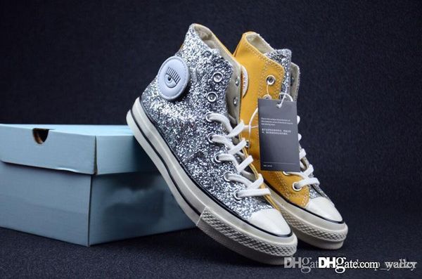 

2019 new undefeated chuck 70 ox canvas shoes chiara ferragni designer big eyes shining women casual sneakers 35-39 quality